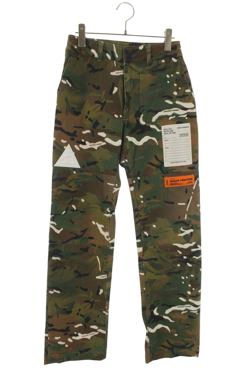 ヘロンプレストン HERON PRESTON 大きさ:XS カモフラロングパンツ(カーキ)【312062】【BS99】【メンズ】【中古】bb78#rinkan*B