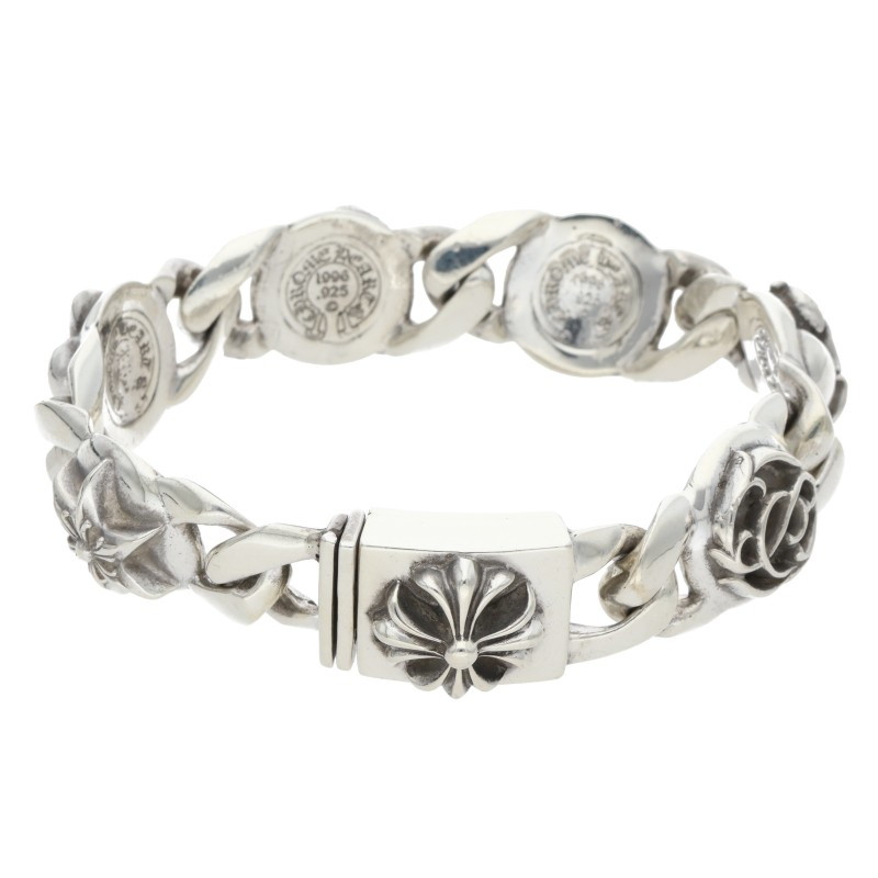 クロムハーツ Chrome Hearts 大きさ:6LINK  MULTI LINK マルチ繋がり しろがね色腕輪(しろがね色 108.89g)【612062】【SS07】【小物】【中古】bb212#rinkan*B