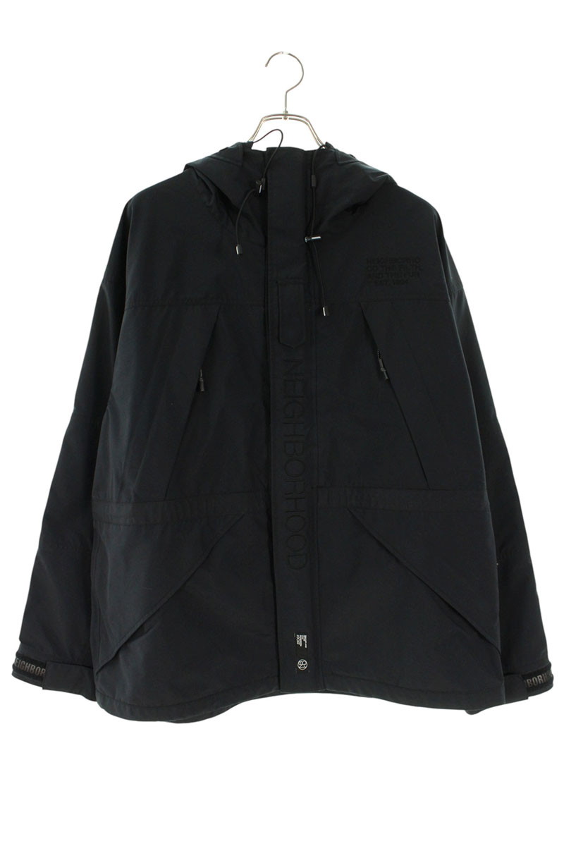 ネイバーフッド NEIGHBORHOOD　 サイズ:L 221TSNH-JKM09 3レイヤーパーカーナイロンブルゾン(ブラック)【312062】【BS99】【メンズ】【中古】bb409#rinkan*B