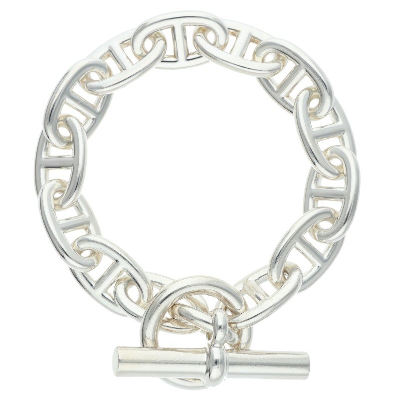 エルメス HERMES　 サイズ:13LINK Chaine d'Ancre TGM シェーヌダンクルTGMシルバーブレスレット(シルバー 112.83g)【412062】【SS13】【小物】【中古】bb428#rinkan*B