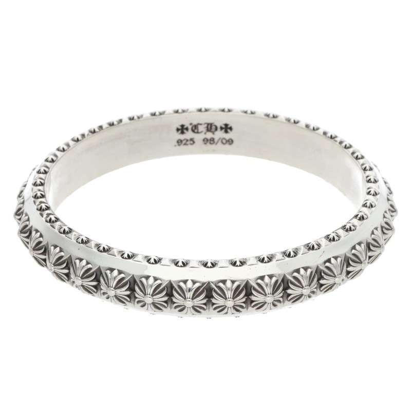 クロムハーツ Chrome Hearts   音楽的リズムはち切れる シルバーバングル(しろがね色 175.31g)【612062】【SS07】【小物】【中古】bb380#rinkan*B