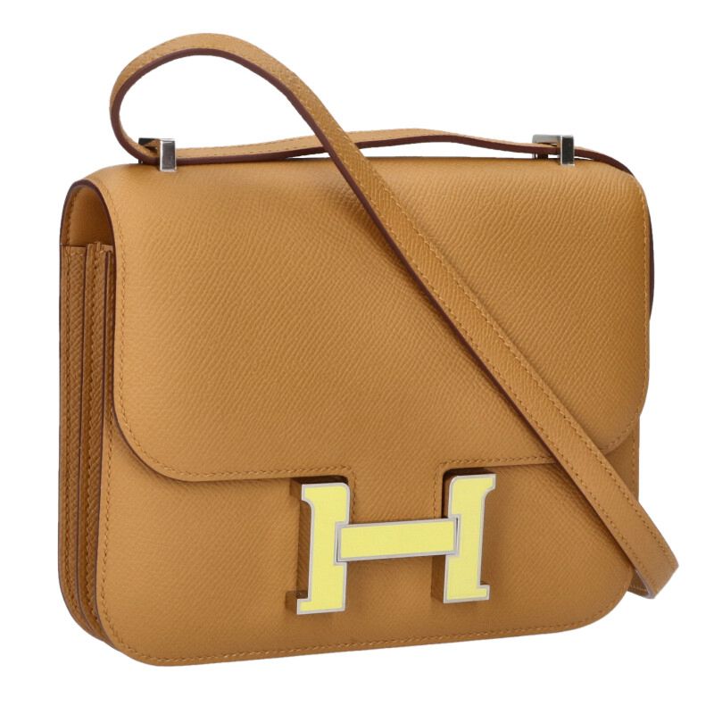 エルメス HERMES　 コンスタンスミニ Y刻印 G金具 エプソンショルダーバッグ(ブラウン調)【312062】【SS13】【小物】【中古】bb310#rinkan*B
