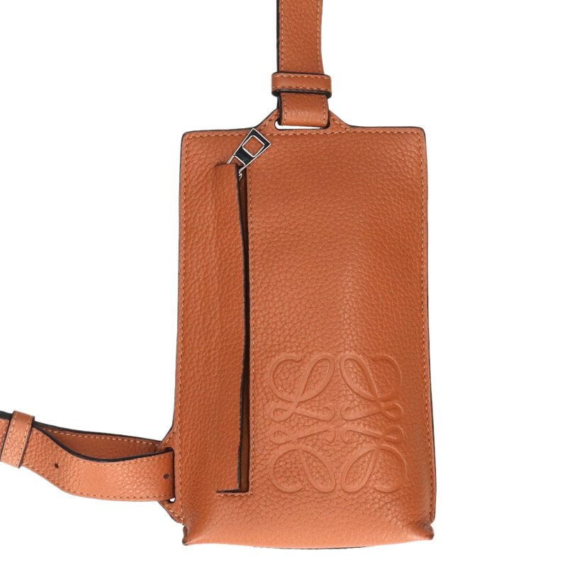 ロエベ LOEWE   バーティカルT ポケットレザーショルダーバッグ(赤銅色)【522062】【BS99】【小物】【中古】bb187#rinkan*B