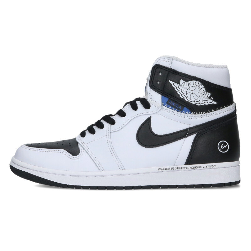 ナイキ NIKE　 ×フラグメントデザイン fragment design サイズ:28.5cm AIR JORDAN 1 HIGH RETRO OG II7282-100 エアジョーダン1レトロ ハイ オージースニーカー(ブラック×ホワイト)【412062】【SB01】【メンズ】【小物】【中古】bb18#rinkan*S