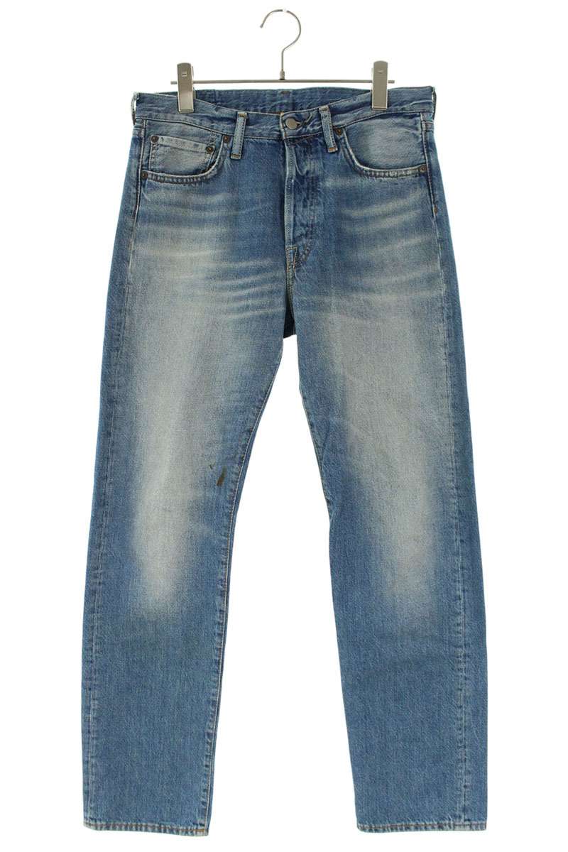 アクネストゥディオズ ACNE STUDIOS　 サイズ:30/32 1996 Mid Blue Trash ボタンフライデニムパンツ(ブルー)【103062】【BS99】【メンズ】【中古】bb187#rinkan*C