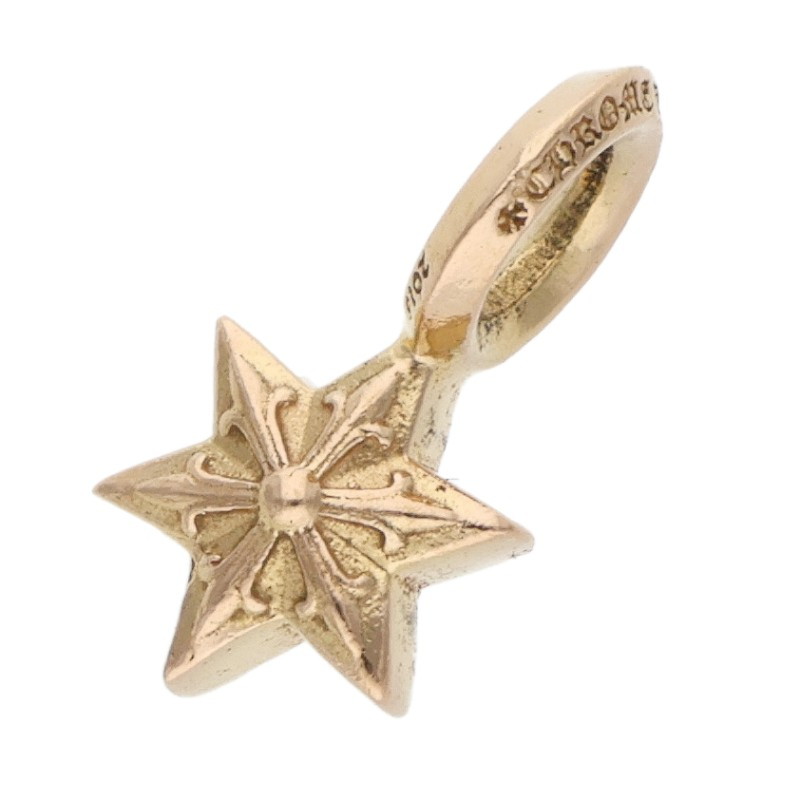 クロムハーツ Chrome Hearts　 22K STACK STAR V2 スタースタックチャーム ゴールドネックレストップ(イエローゴールド 1.79g)【912062】【SJ02】【小物】【中古】bb51#rinkan*B ｜RINKAN