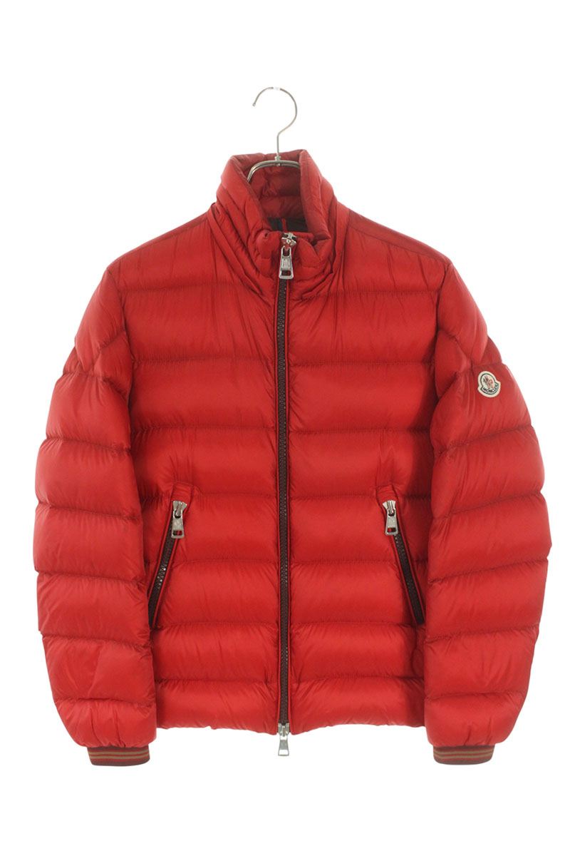 モンクレール MONCLER　 サイズ:1 THOULE GIUBBOTTO ジップアップダウンジャケット(レッド)【103062】【BS99】【メンズ】【中古】bb356#rinkan*C
