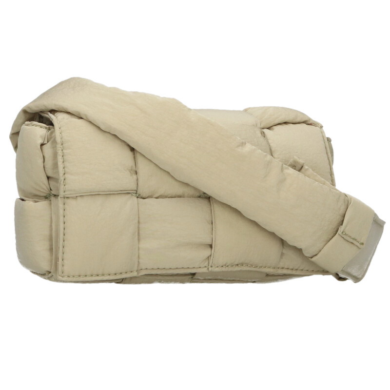 ボッテガヴェネタ BOTTEGA VENETA   679763 パデッドテックカセット ナイロンミニショルダーバッグ(カーキ)【722062】【BS99】【小物】【中古】bb187#rinkan*B