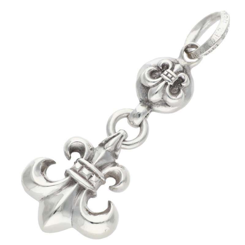 クロムハーツ Chrome Hearts   1BALL BS FLEUR 1どんぶり鉢BS太陽フレア惹きつける しろがね色首飾りいの一番(しろがね色 11.09g)【105062】【HJ12】【小物】【中古】bb412#rinkan*B