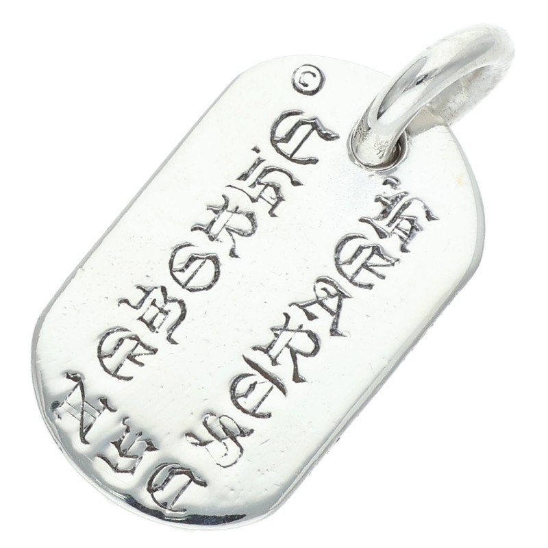 クロムハーツ Chrome Hearts   D TAG SML LTD スモールドッグタグ NYC押さえるスモールドッグタグ(しろがね色 9.73g)【022062】【SS07】【小物】【中古】bb462#rinkan*B