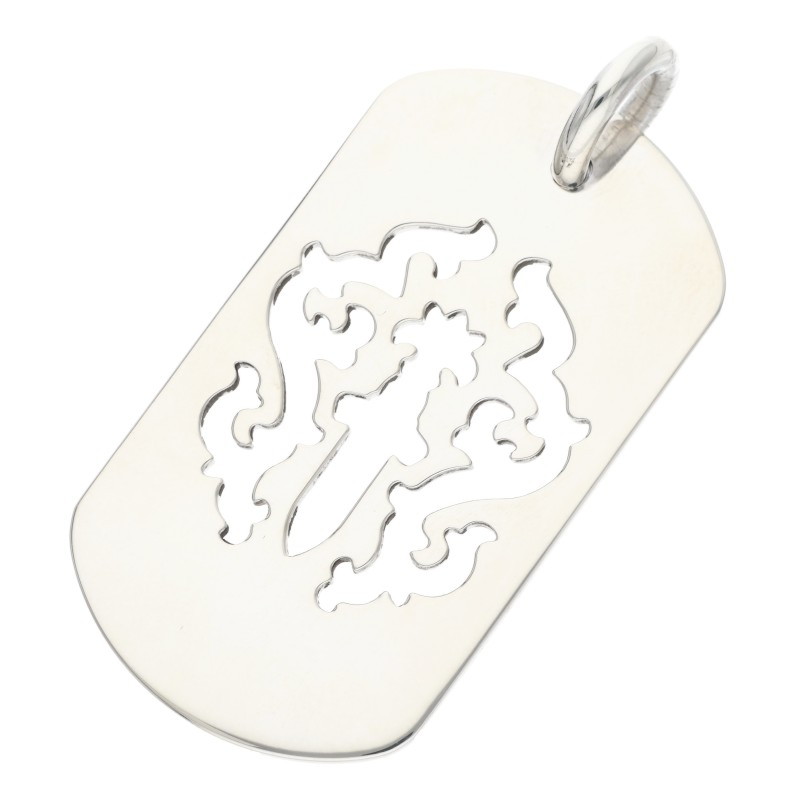 クロムハーツ Chrome Hearts   D TAG LRG DAGGER ダガーカットアウトドッグタグ ラージドッグタグネックレストップ(しろがね色 16.74g)【022062】【聞き届ける15】【小物】【中古】bb422#rinkan*B
