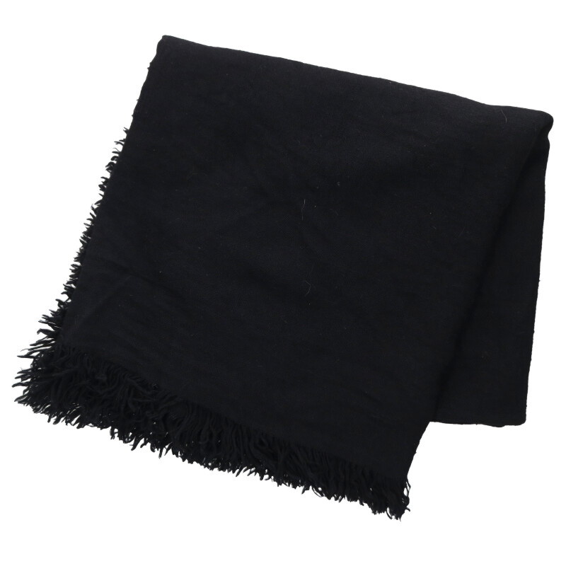 クロムハーツ Chrome Hearts　 CHプラス総柄ストール(ブラック)【812062】【SJ02】【小物】【中古】bb412#rinkan*B ｜RINKAN
