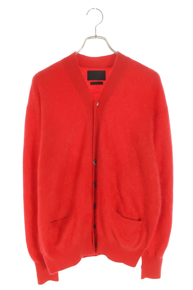 ヨーク YOKE　サイズ:3 YK24FW0810S ブラッシュドカシミヤカーディガン(レッド)【103062】【BS99】【メンズ】【中古】bb187#rinkan*B｜RINKAN
