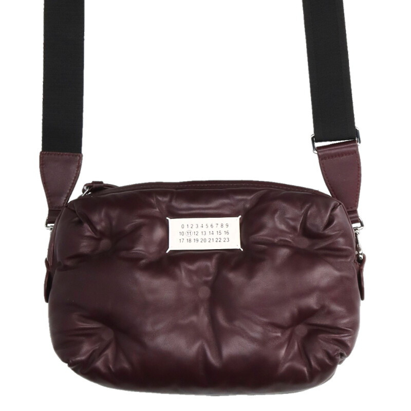 メゾンマルジェラ Maison Margiela   SB1WB0006 瓦ゲットー なめし革ショルダーバッグ(ボルドーワイン調)【812062】【BS55】【小物】【中古】bb33#rinkan*B