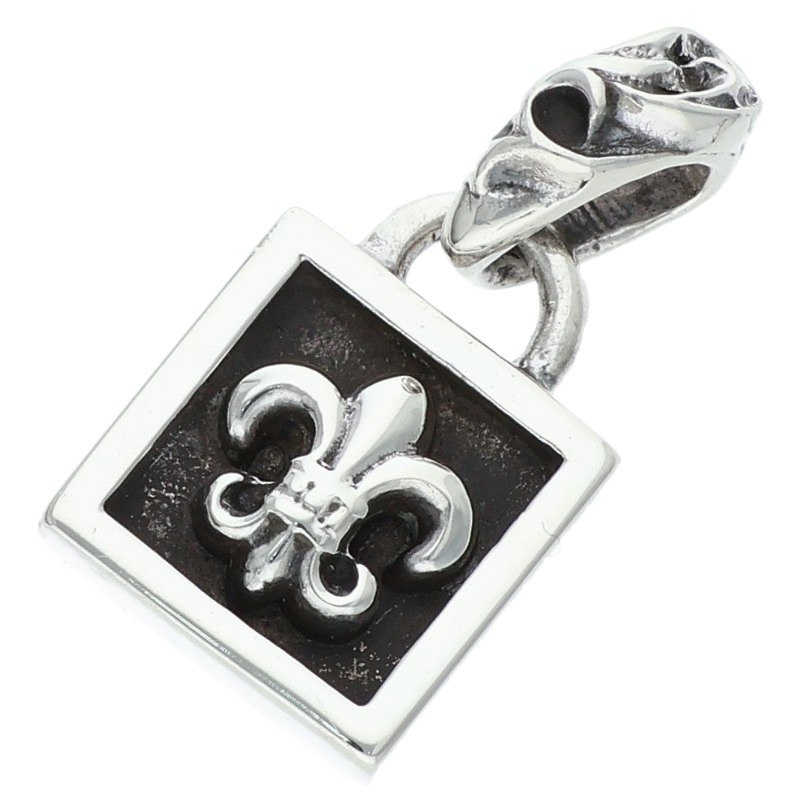 クロムハーツ Chrome Hearts   FRAMED BS FLUER フレームドBS太陽面爆発 引きつける しろがね色首飾りとっ始め(しろがね色 4.97g)【122062】【SJ02】【小物】【中古】bb17#rinkan*B