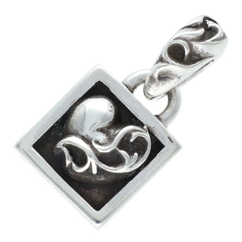 クロムハーツ Chrome Hearts   FRAMED HEART フレームドハート 引きつける しろがね色首飾りとっ始め(しろがね色 5.56g)【222062】【GZ11】【小物】【中古】bb76#rinkan*B