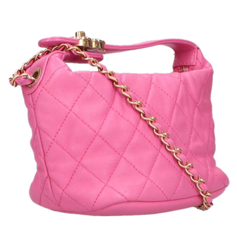シャネル CHANEL   マトラッセ AS1745 ラムスキンチェーンショルダーバッグ(サクラ色)【103062】【BS99】【小物】【中古】bb459#rinkan*B バッグ-レディースバッグ-ショルダーバッグ・メッセンジャーバッグ