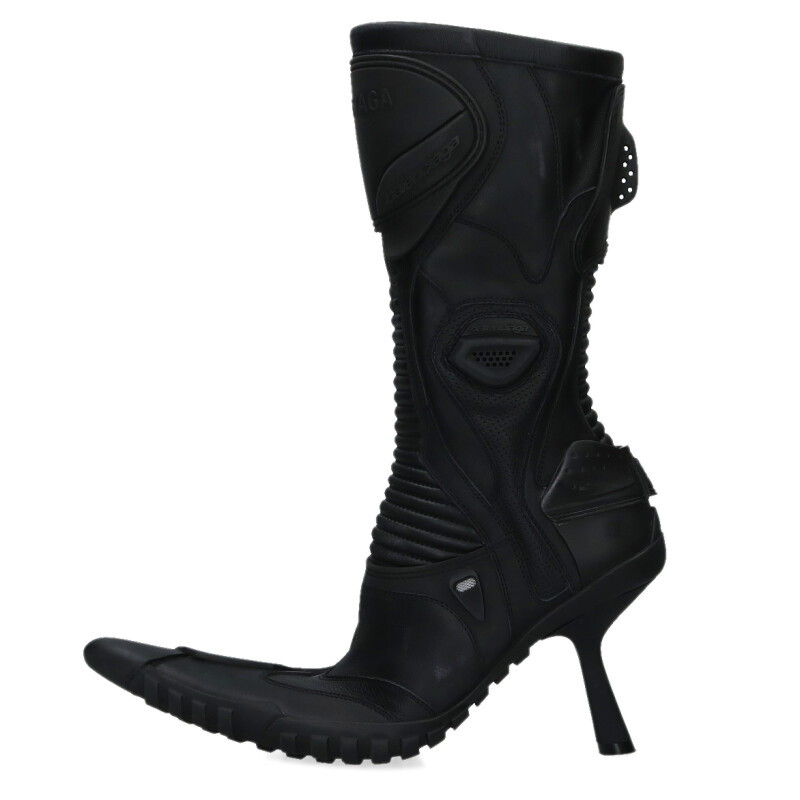 バレンシアガ BALENCIAGA サイズ:37 762245 BIKER BOOTIE バイカーヒールブーツ(ブラック)【812062】【SB01】【レディース】【小物】【中古】bb429#rinkan*S|RINKAN