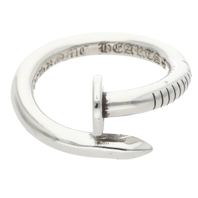 クロムハーツ Chrome Hearts 大きさ:13号  NAIL FLAT ネイルフラット しろがね色輪っか(しろがね色 6.26g)【105062】【HJ12】【小物】【中古】bb92#rinkan*B