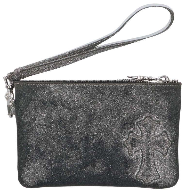 クロムハーツ Chrome Hearts   ZPR CHNG PURSE2 グリッターチェンジパース(薄墨色調)【022062】【os06】【小物】【中古】bb450#rinkan*C