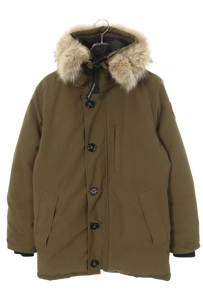 カナダグース CANADA GOOSE　サイズ:M 3438JM JASPER PARKA ジャスパーパーカーマルチポケットファーフードダウンジャケット(カーキ)【103062】【BS99】【メンズ】【中古】bb205#rinkan*B｜RINKAN