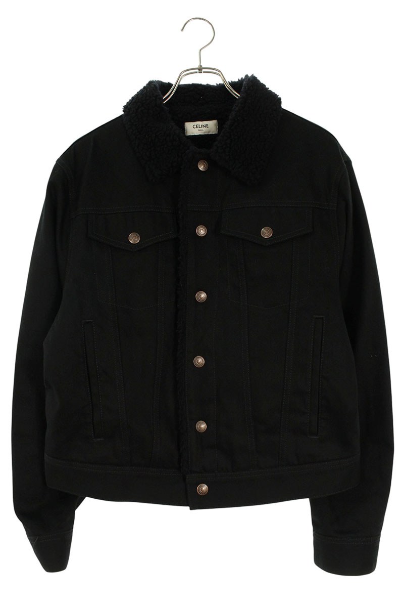 セリーヌ CELINE　 サイズ:XS 2Q5230085T ロゴトラッカーブルゾン(ブラック)【022062】【SB01】【メンズ】【中古】bb379#rinkan*B