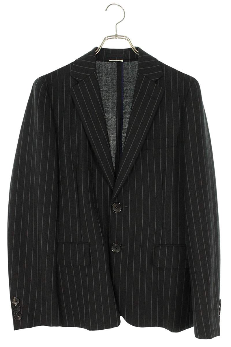 コムデギャルソンオムドゥ COMME des GARCONS HOMME DEUX　 サイズ:XS 12SS DI-J032 AD2011 裏地ペイズリーストライプテーラードジャケット(ブラック調)【103062】【BS99】【メンズ】【中古】bb411#rinkan*B