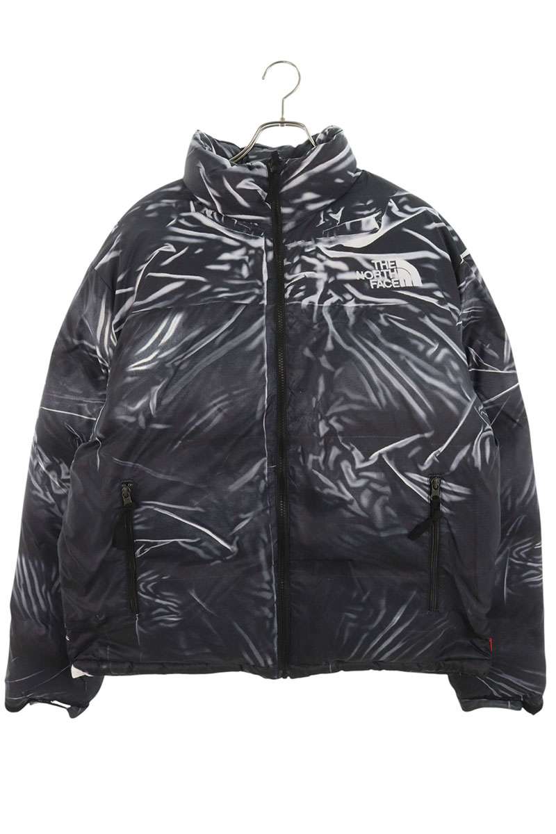 シュプリーム SUPREME　 サイズ:L 23SS Printed Nuptse Jacket 騙し絵プリントヌプシダウンジャケット(ブラック)【222062】【SB01】【メンズ】【中古】bb51#rinkan*S