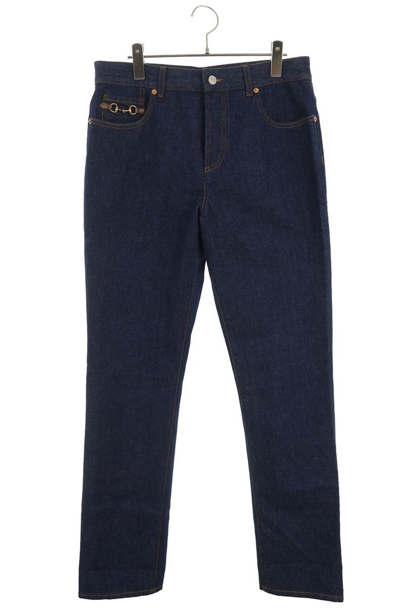グッチ GUCCI　 サイズ:34インチ 774080 XDCUY ホースビットデニムパンツ(インディゴ)【322062】【OM10】【メンズ】【中古】bb297#rinkan*A