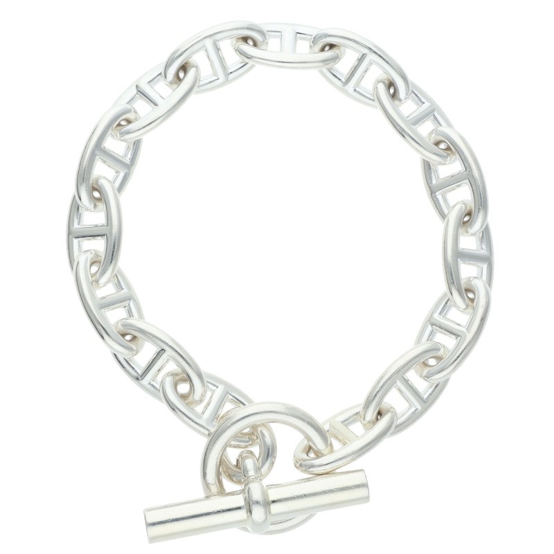 エルメス HERMES　 サイズ:15LINK Chaine d'Ancre GM シェーヌダンクルGMシルバーブレスレット(シルバー 78.87g)【622062】【OM10】【小物】【中古】bb297#rinkan*B