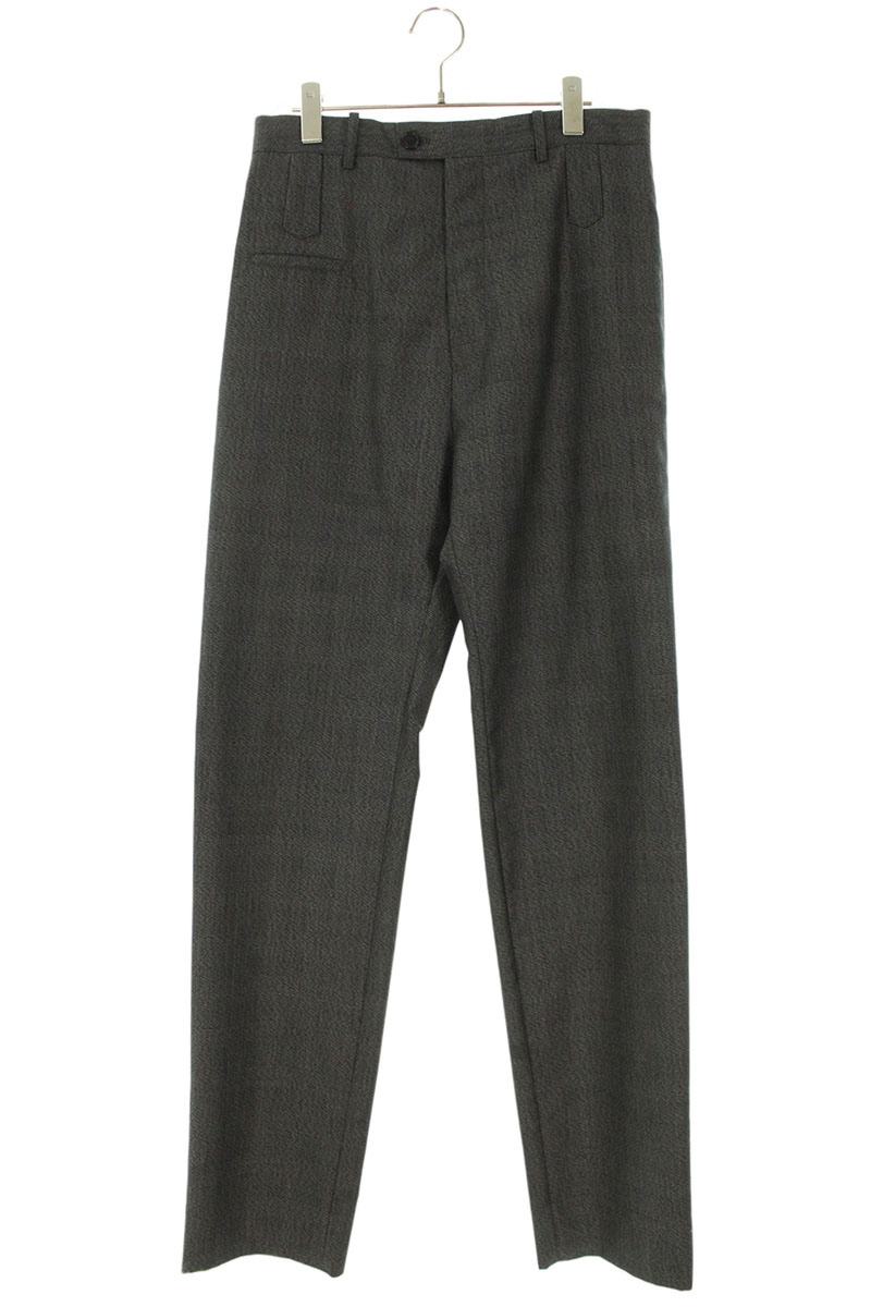 バレンシアガ BALENCIAGA　 サイズ:46 508492 TYD21 チェック総柄ベルトループデザインロングパンツ(ダークグレー調)【103062】【BS99】【メンズ】【中古】bb94#rinkan*B