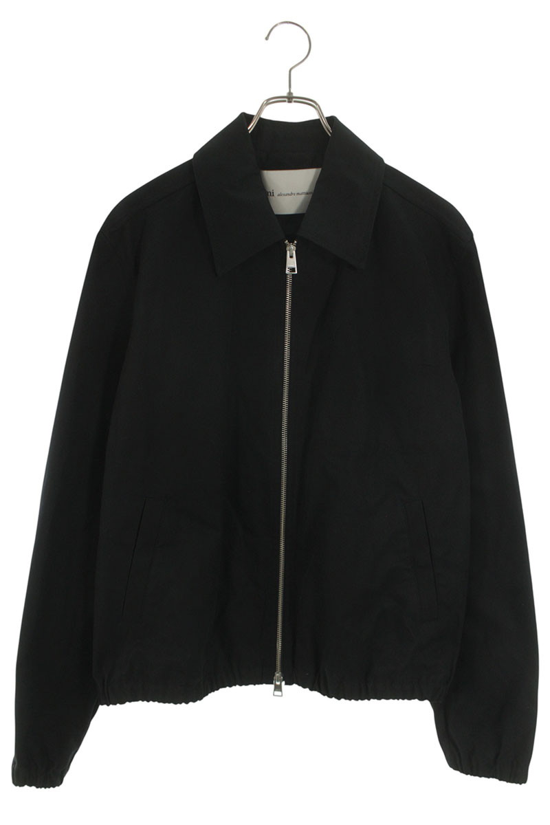 アミアレクサンドルマテュッシ AMI Alexandre Mattiussi 大きさ:XL  26SS  HJK884 ジップドジャケットブルゾン(黒いこと)【422062】【SB01】【メンズ】【中古】bb78#rinkan*N-