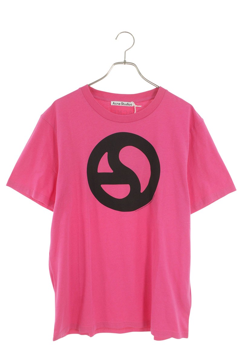アクネストゥディオズ ACNE STUDIOS　 サイズ:L CL0265 サークルプリントTシャツ(ピンク)【422062】【SB01】【メンズ】【新古品】bb78#rinkan*N