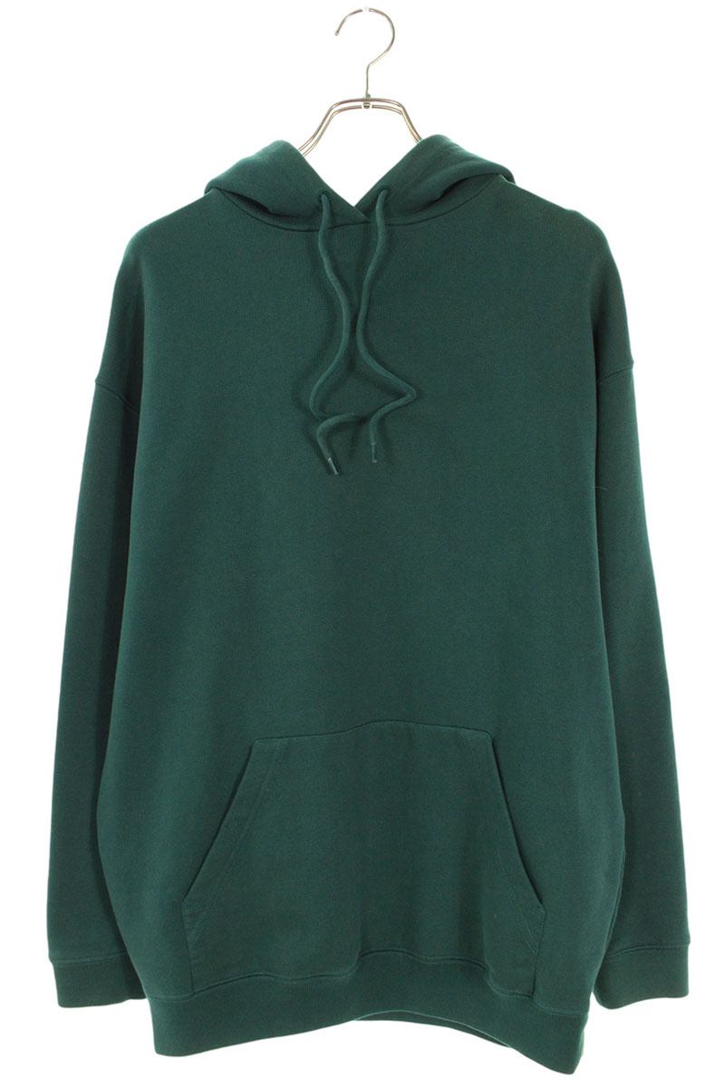 バレンシアガ BALENCIAGA　 サイズ:S 570798 THV79 ロゴプリントパーカー(グリーン)【422062】【OM10】【メンズ】【中古】bb457#rinkan*B