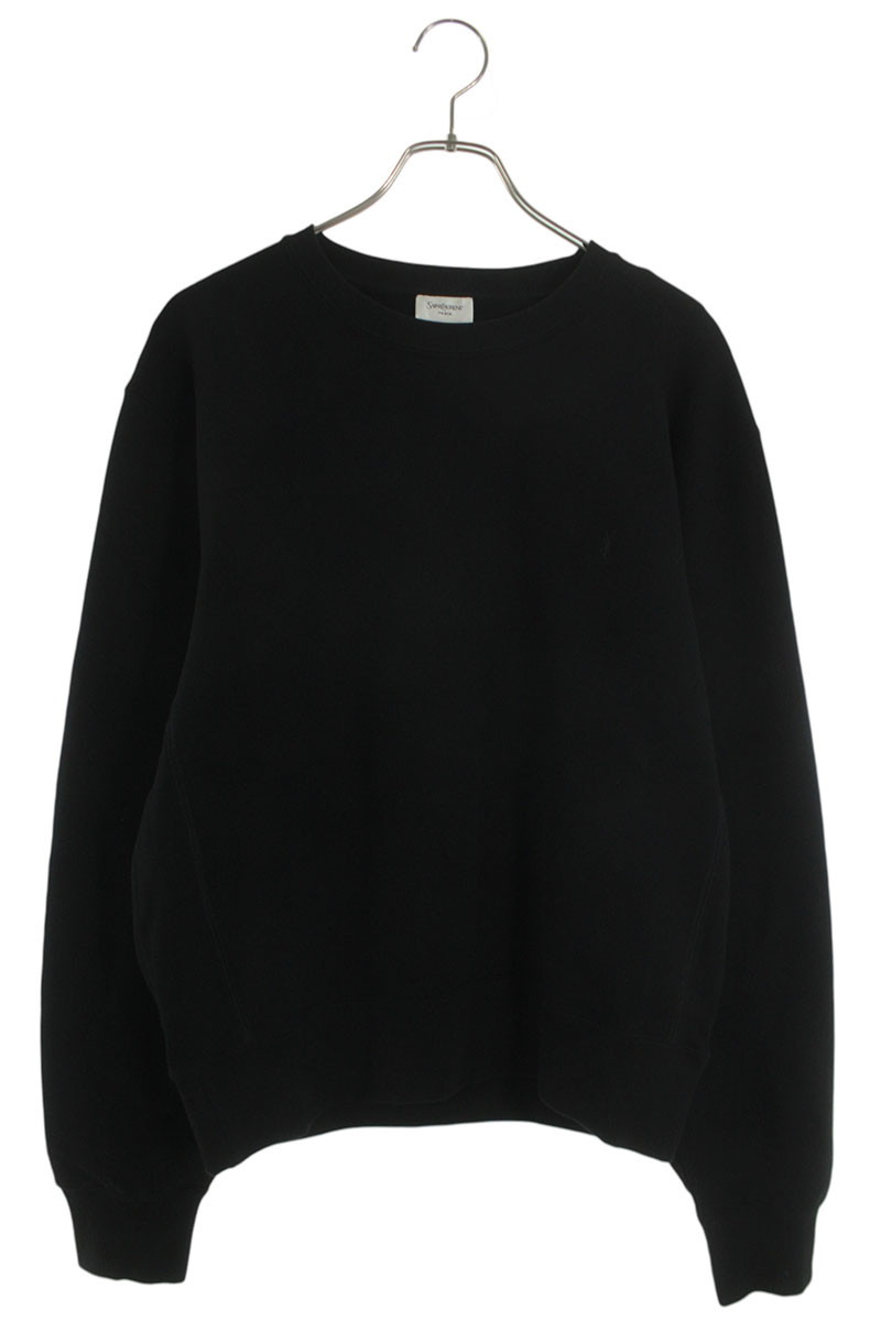 サンローランパリ SAINT LAURENT PARIS 大きさ:M  820127 Y36SW カサンドラ刺しゅうクルーネックスウェット(黒いこと)【422062】【SS13】【メンズ】【新古品】bb78#rinkan*N
