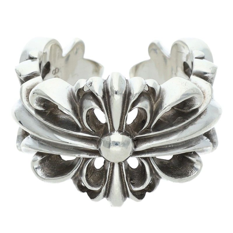 クロムハーツ Chrome Hearts　 サイズ:23.5号 DBL FLRL CRS ダブルフローラルクロス シルバーリング(シルバー 23.97g)【522062】【SS07】【小物】【中古】bb434#rinkan*B