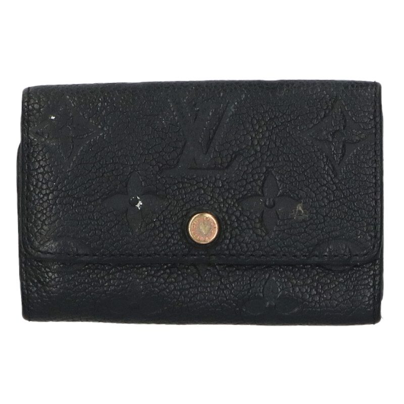 ルイヴィトン LOUISVUITTON   M64421 モノグラムレザーキーケース(黒いこと)【403062】【BS99】【小物】【中古】bb359#rinkan*C