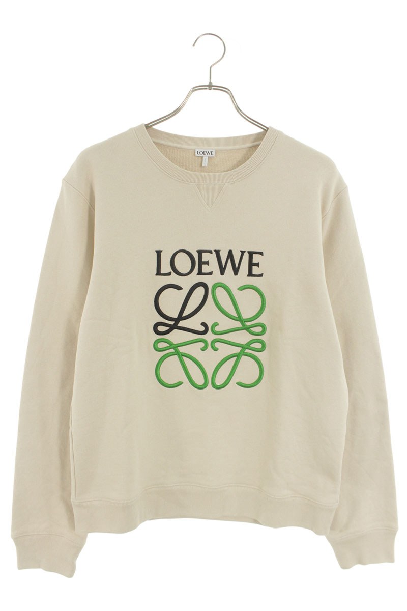 ロエベ LOEWE サイズ:L H526Y24X10 アナグラム刺繍スウェット(ベージュ)【422062】【SB01】【メンズ】【中古】bb459#rinkan*B|RINKAN