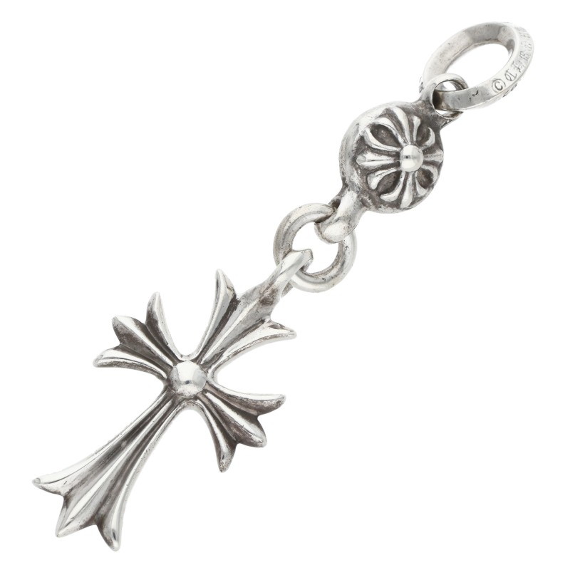 クロムハーツ Chrome Hearts　 1B TNY CH CRS 1ボールタイニーCHクロス シルバーネックレストップ(シルバー 6.88g)【622062】【SJ02】【小物】【中古】bb467#rinkan*B