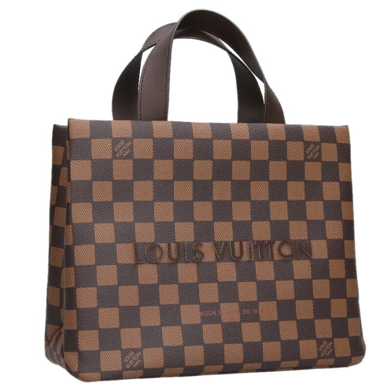 ルイヴィトン LOUISVUITTON ×ファレルウィリアムス   25AW  N40810 ショッパー・トート MINI ×NIGOダミエ・フレンドシップキャンバストートバッグ(赤銅色)【622062】【OM10】【小物】【中古】bb51#rinkan*A