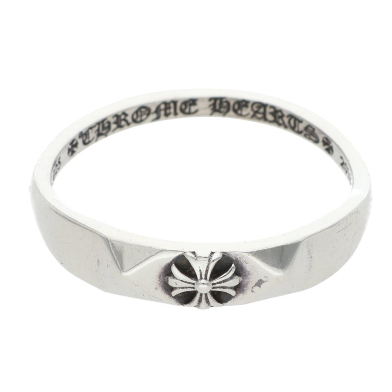 クロムハーツ Chrome Hearts 大きさ:14号  BUBBLGM PYRAMID PLS バブルガムピラミッドプラス しろがね色輪っか(しろがね色 1.77g)【105062】【HJ12】【小物】【中古】bb92#rinkan*B