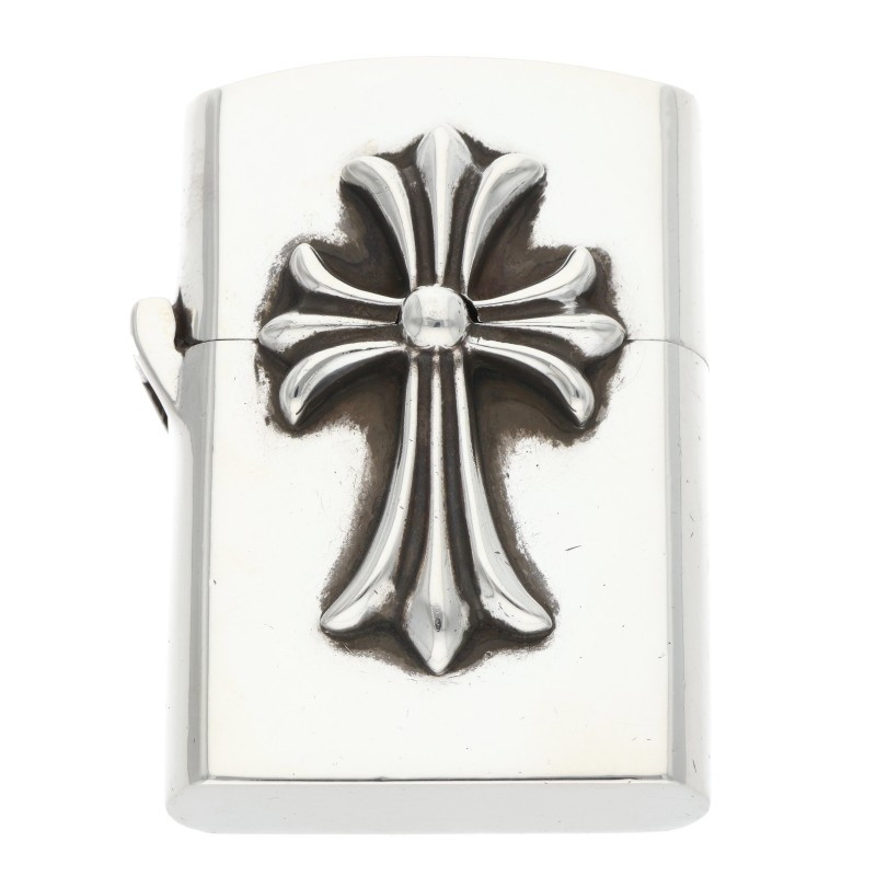クロムハーツ Chrome Hearts   ZIPPO LIGHTERZ-V1 V1スモールCHクロスジッポライター(しろがね色 総掛け目133.55g)【722062】【SS07】【小物】【中古】bb17#rinkan*B