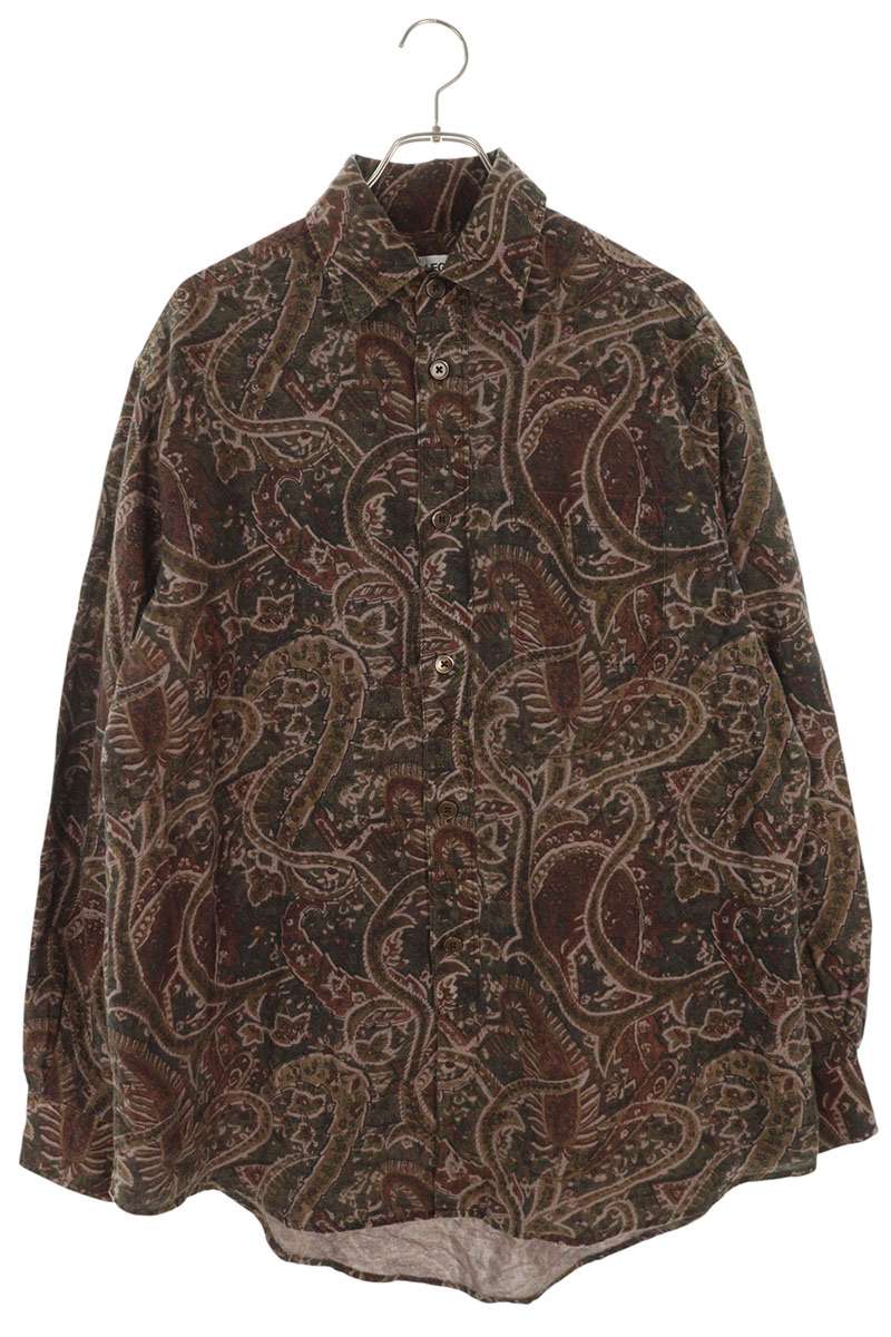 アワーレガシー OUR LEGACY　サイズ:44 26SS M2262VSP VAST SHIRT スネークペイズリープリント長袖シャツ(ブラウン調)【722062】【OM10】【メンズ】【中古】bb205#rinkan*B｜RINKAN
