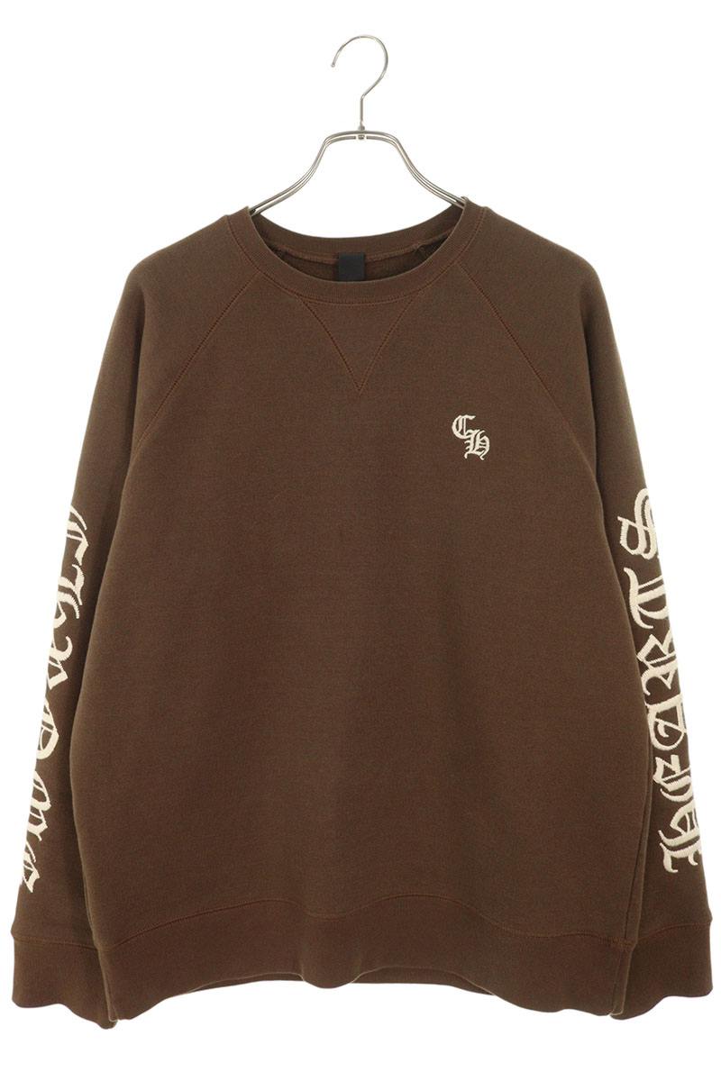 クロムハーツ Chrome Hearts 大いさ:L  SLO RIDE ロゴタイプ刺しゅうクルーネックスウェット(赤銅色)【622062】【SS13】【メンズ】【中古】bb310#rinkan*B