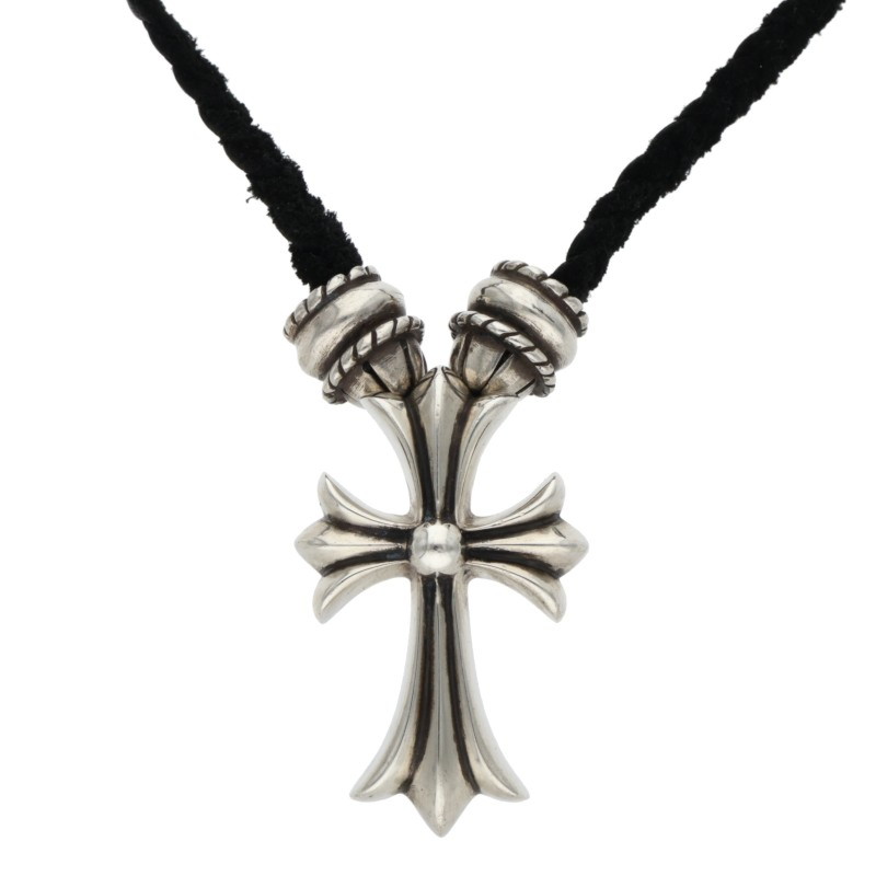 クロムハーツ Chrome Hearts CH CRS SML CL スモールCHクロスクリンプト クリンプト シルバーネックレス(ブラック×シルバー 46.77g)【103062】【SS07】【小物】【中古】bb377#rinkan*B |RINKAN