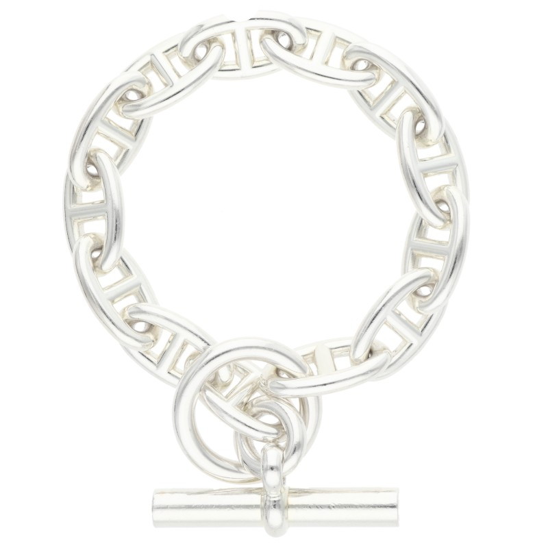 エルメス HERMES　 サイズ:13LINK Chaine d'Ancre GM シェーヌダンクルGMシルバーブレスレット(シルバー 71.77g)【403062】【GZ14】【小物】【中古】bb409#rinkan*B