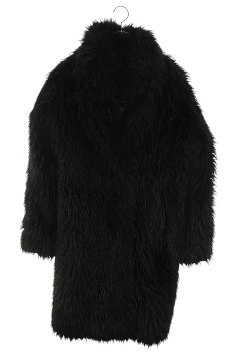 エンポリオアルマーニ EMPORIO ARMANI サイズ:38  F2L11T フェイクファーロングコート(ブラック)【103062】【BS99】【レディース】【中古】bb326#rinkan*B