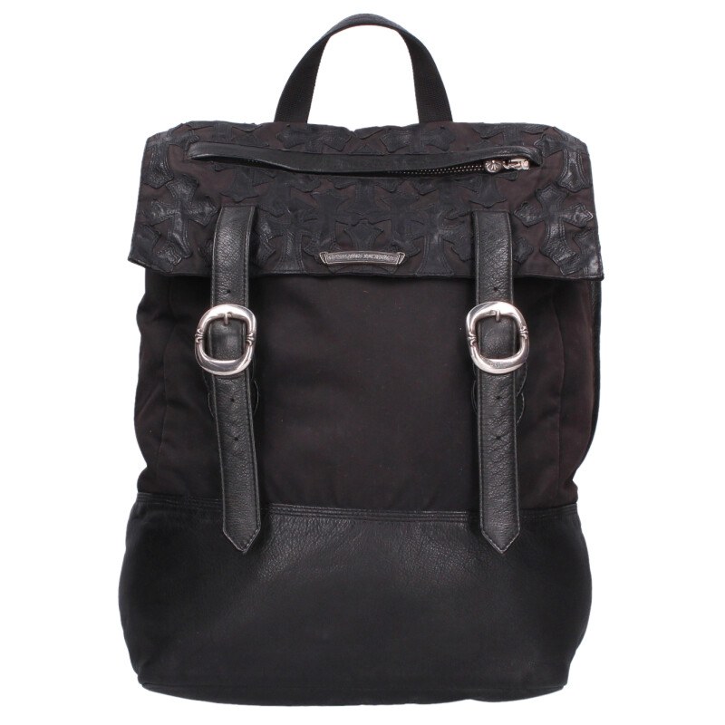楽天市場】CHROME HEARTS CEMETERY CROSS LEATHER BACKPACK クロム 