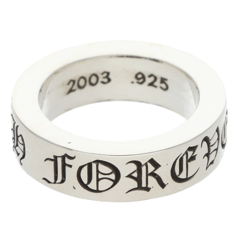 クロムハーツ Chrome Hearts 大きさ:9号  6粍 SPACER FOREVER 6粍スペーサーフォーエバー しろがね色輪っか(しろがね色 9.55g)【105062】【HJ12】【小物】【中古】bb92#rinkan*B