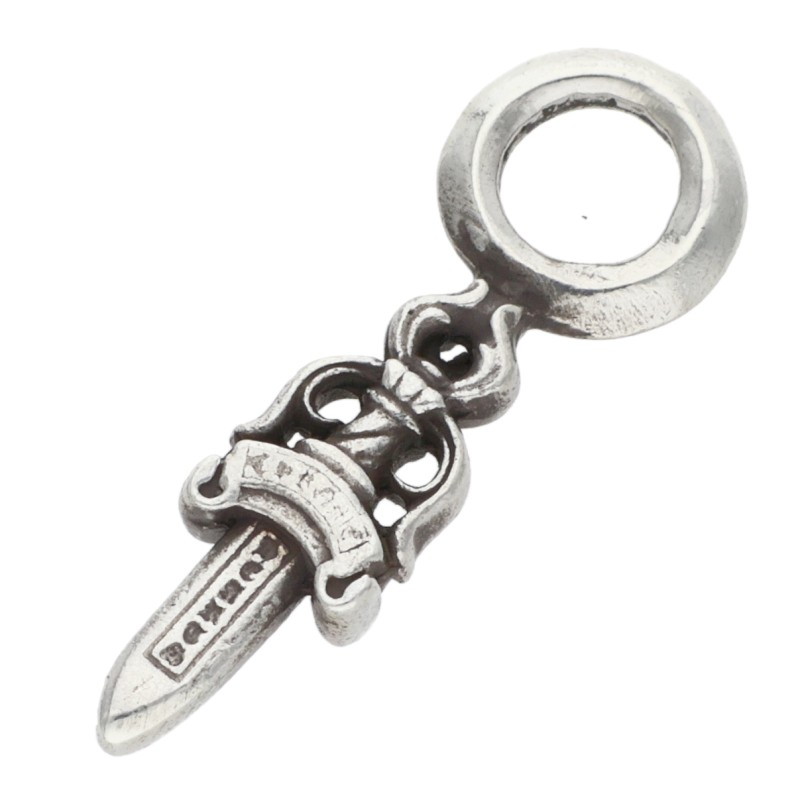 クロムハーツ Chrome Hearts   STACK DAGGER ダガースタックチャーム しろがね色首飾りとっ始め(しろがね色 1.01g)【103062】【SJ02】【小物】【中古】bb92#rinkan*B